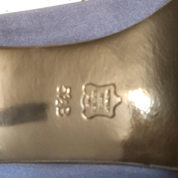 Caparros Womens Oz Peep Toe Classic Pumps, Blue Satin w/Silver Rhinestones 5.5M - Picture 15 of 16